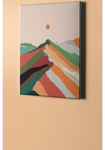 Webstyle Sayılarla Boyama Seti Çerçeveli Kasnaklı Yalnız Dağ 2 50x65 Cm