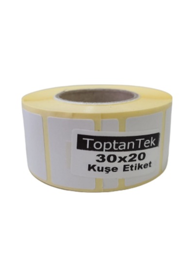 30X20 KUŞE ETİKET 1. RULO 1000 ADET (TAM METRAJ) TERMAL TRANSFER