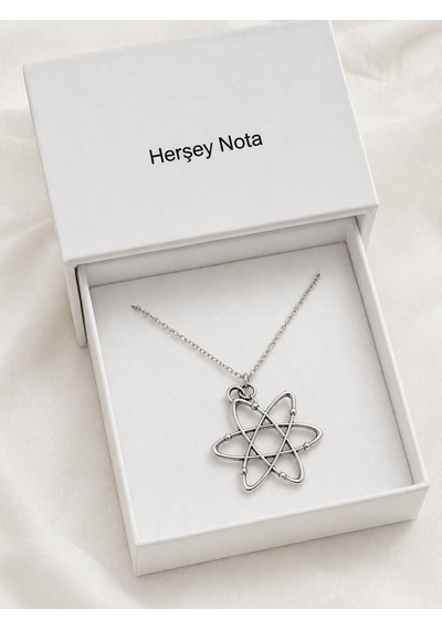 Atom Model Figür Kolye Unisex Metal Tasarım Hediye Aksesuar Çok renkli