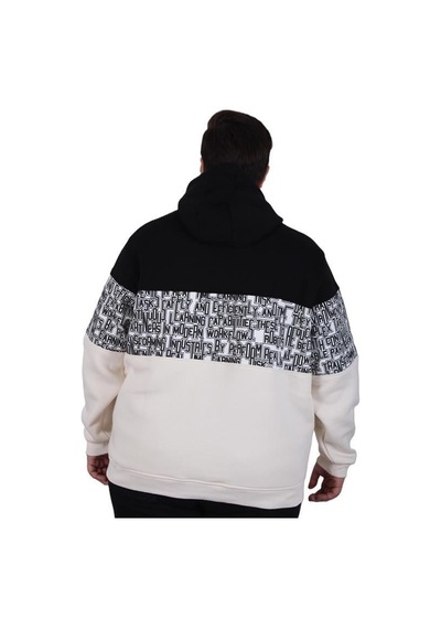 Starbattal Büyük Beden Kapüşonlu 3ip Sweat Transforming 25713 Sıyah Siyah
