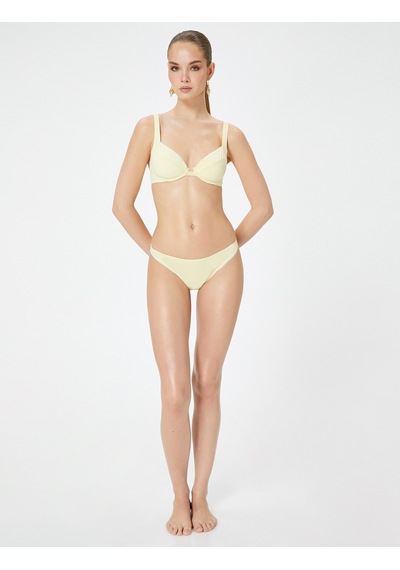 Koton Basic Bikini Altı İşleme Detaylı Normal Bel Sarı 4sak00121mm Sarı