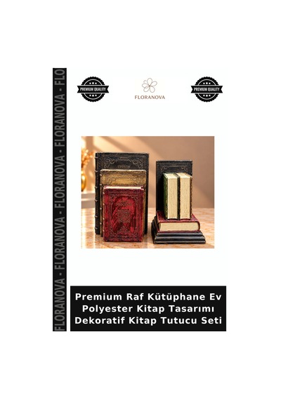 Premium Raf Kütüphane Ev Polyester Kitap Tasarımı Dekoratif Kitap Tutucu Seti