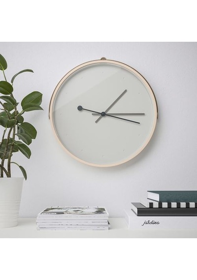 Ikea Rotblöta Duvar Saati, Açık Gri, 42 Cm