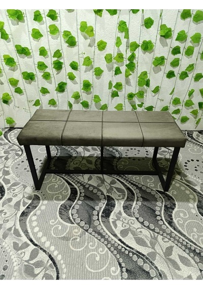 Özcan Metal Siyah Metal Ayaklı Bench Puf Bank Antre Mutfak Salon Yatak Odası Puf Bank 105 40 Kahverengi