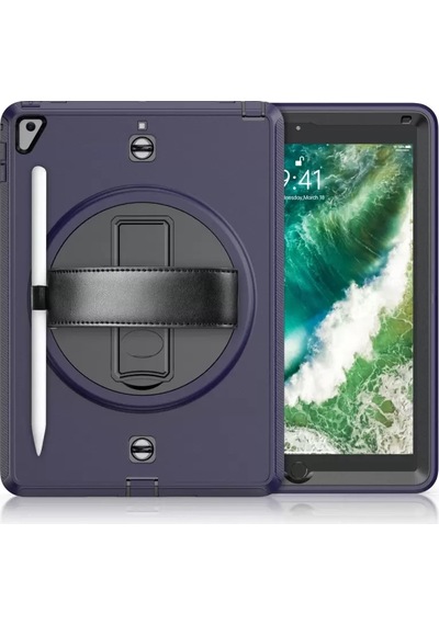 Newface Apple İpad 5 Air 9.7 Kılıf Strap-c Otterbox Tablet Kapak - Lacivert Tablet Kılıfı