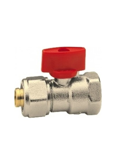 Eca 1/2 Rakorlu Mini Küresel Valf Pex Kırmızı Volanlı 102122031