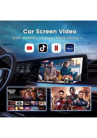 Carlinkit Ai Box Android 11, Kablosuz/wireless Carplay & Android Auto, Google Playstore, Netflix, Youtube Destekli Andro