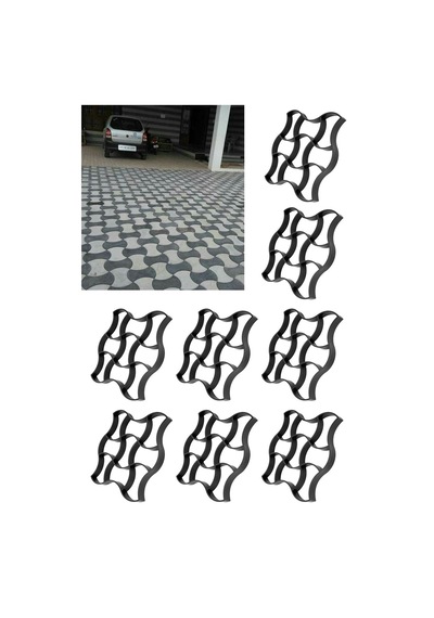 Bahçe Taş Kalıbı Parke Taşı Kalıp Zemin Kaplama Kalıbı 49x49 Cm 8