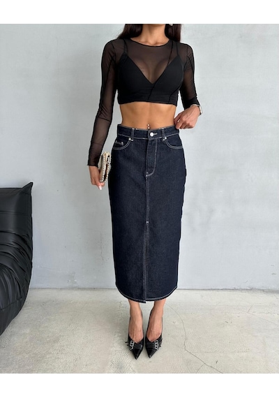 Zeo Basic Maxi Boy Rins Jean Etek Lacivert