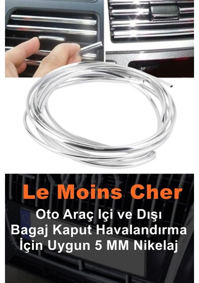 Araç Bagaj Kaput Havalandırma Için 5 Mm Nikelaj U Tipi Geçmeli