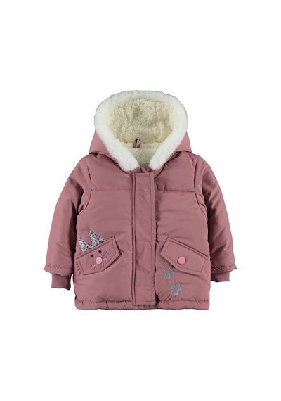 Civil Baby Kız Bebek Kapüşonlu Mont 6-18 Ay Pudra 21a691004k01-2 Pudra