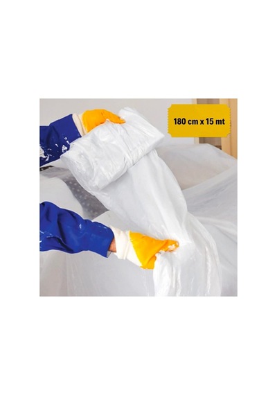 Mucit Home Yapışkanlı Boya Badana Eşya Koruma Hışır Örtüsü 15 Mt X 180 Cm Boya Muşambası