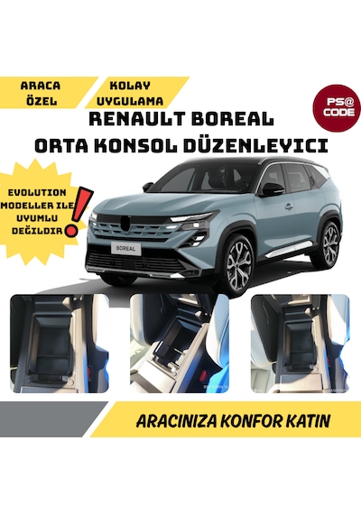 Renault Boreal Orta Konsol Düzenleyıcı-kolçak Altı Organizer