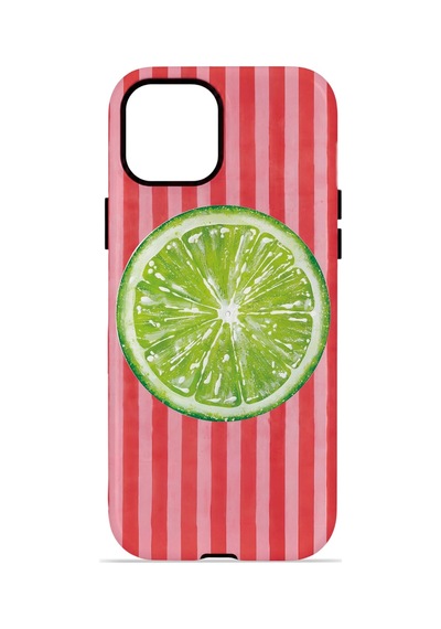 Apple iPhone Uyumlu 15 Plus Vorian Çift Katmanlı Magsafe Kılıf Lime Slice Pop