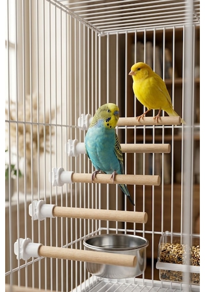Mivra Pets 5'li Ahşap Kuş Tüneği 12 Cm Klipsli