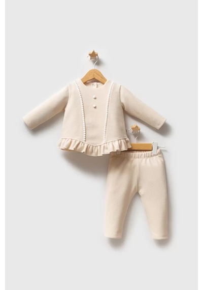 Melonika Tongs Baby Lace Dreams 2'li Takım 5660 Ekru Çok Renkli
