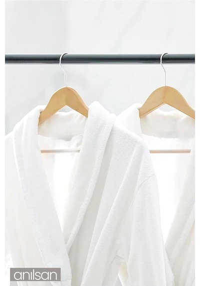 Şalyaka Bornoz Beyaz %100 Pamuk Unisex Spa Için Ideal Kadın/erkek Beyaz