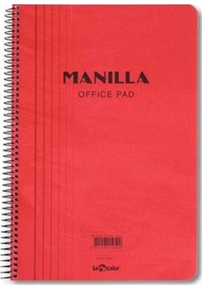 Manilla Ofis Defter A4 Çizgili Kırmızı