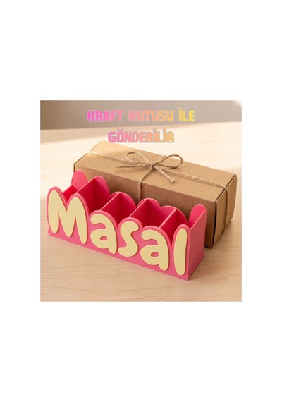 Fuşya Pembe İsimli Kalemlik Kişiye Özel 3d Baskı Organizer Diğer