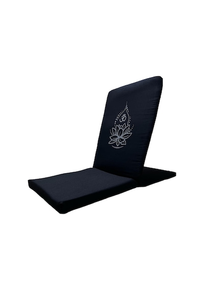 Yogaezo Lotus Çiçeği Baskılı Backjack Meditasyon Sandalyesi Siyah Syh10 Siyah