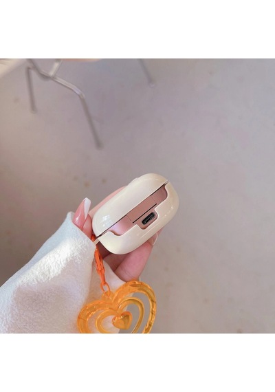 Caseonn Samsung Uyumlu Galaxy Buds Live - Buds Pro Kılıf Renkli Gösterişli Kalp Mor