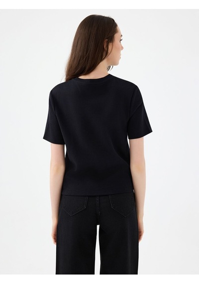 LOFT Regular Fit Kadın Tshirt K.kol Lf2040704 Q1.v1 Siyah