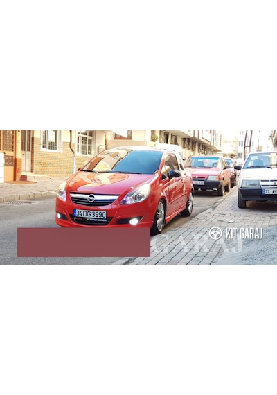 Kit Garaj Opel Corsa D Makyajsız Ön Ek Dayanıklı Plastik Boyasız