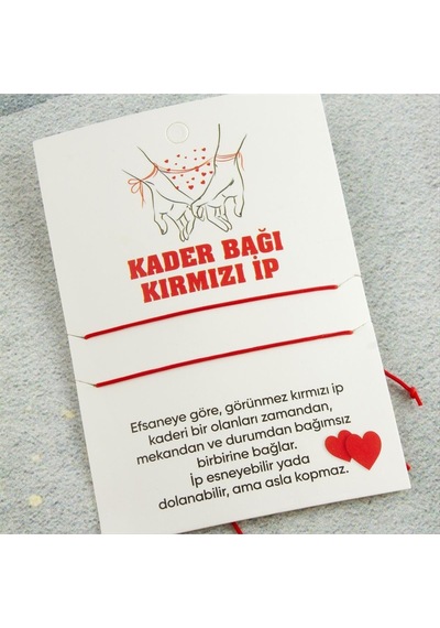 Kader - 346 - Bağı Kırmızı - Csmo-tex - İp Bileklik-kırmızı