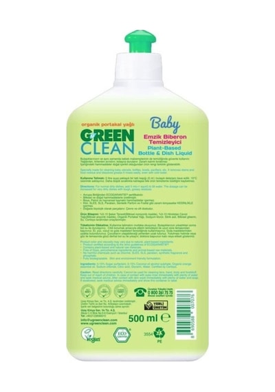 Green Clean Baby Bitkisel Emzik Biberon Temizleyici 500ml