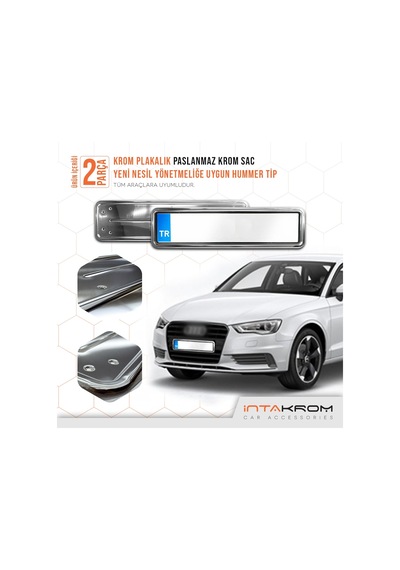intakrom Audi A3 Krom Plakalık - Hummer Tip 2 Adet