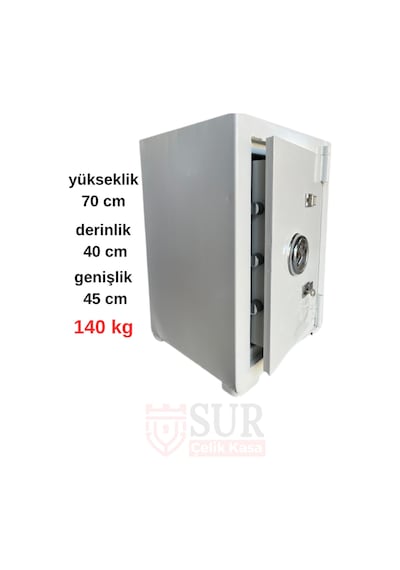 Sur Çelik Para Kasaları 70 Cm 140 Kg Yangına Dayanıklı