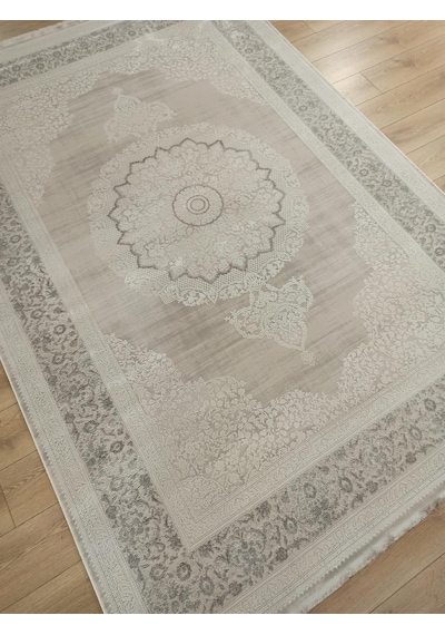 Tuğra Halı Bianca Bc01 Krem Gri Salon Halısı