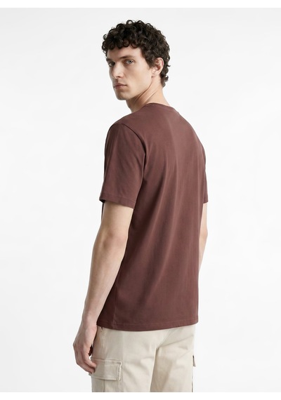 Discovery Expedition Kahverengi Unisex Bisiklet Yaka Baskılı T-shirt D6su-tst3101 Kahve