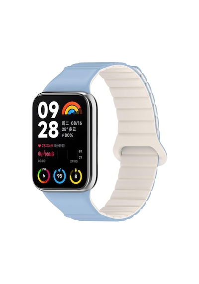 Mobaxaksesuar Xiaomi Mi Band 8 Pro / 9 Pro Kordon Double Color Magnetic Strap 105-bh52