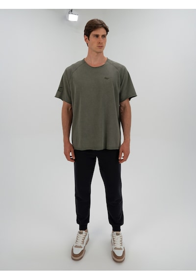 Everlast Ny Street Oversize Geniş Yaka Haki Erkek Tişört Haki