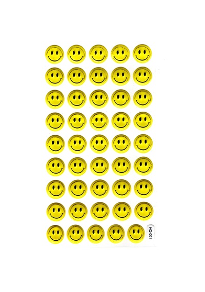 Sticker Kabartmalı Stiker Defter Planlayıcı Etiket Hq001 -17x9 Cm- Gülen Emoji
