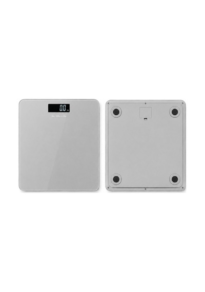 180 Kg Dijital Cam Baskül Elektronik Tartı Lcd Ekranlı Sıcaklık Göstergeli Hassas Vücut Tartısı Gri