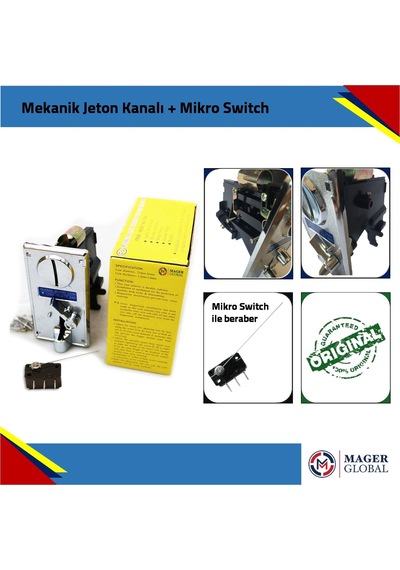 Mager Mekanik Para Kanalı&Jeton Kanalı + Itme Telli Mikro Switch