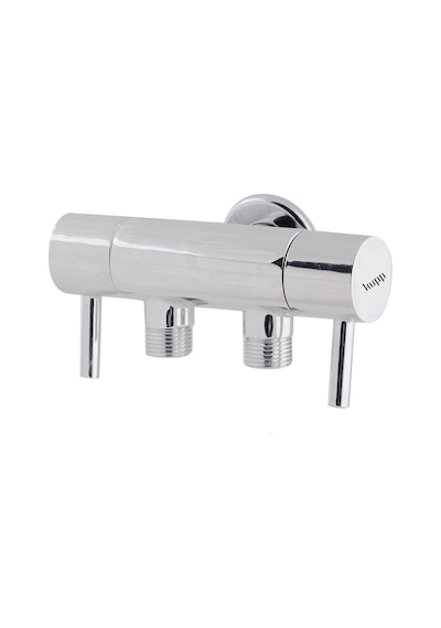 Kupp Çift Çıkışlı Taharet Musluğu Banyo Ara Musluk Gri