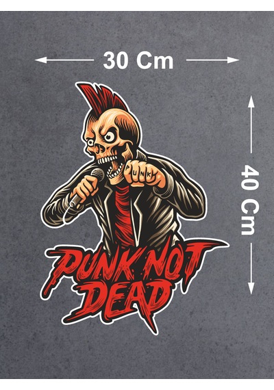 Punk Not Dead Punkçı Sticker - Araba Oto Motosiklet Karavan Sticker - 00033 40x30 Cm