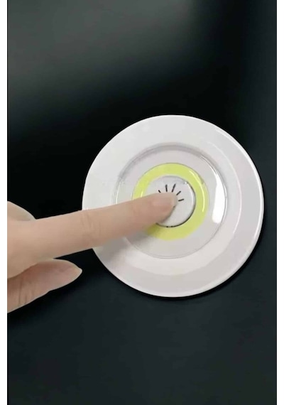 Spot Lamba Led Işık 3'lü Uzaktan Kumandalı Pilli Yapışkanlı Kablosuz Renkli 60976465