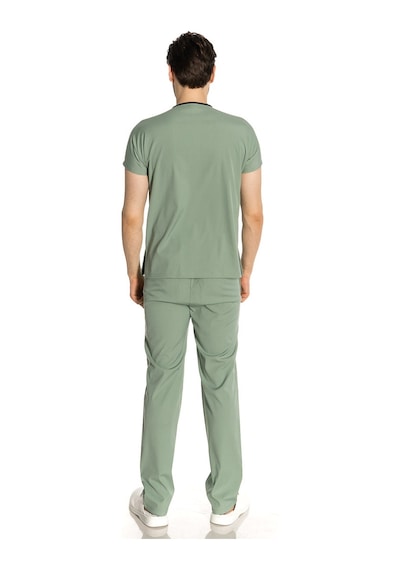 Unisex Likra Çağla Yeşili Scrubs