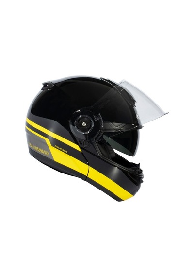 Zeus Zs-3050 Be6 Black Yellow Çene Açılır Motosiklet Kaskı