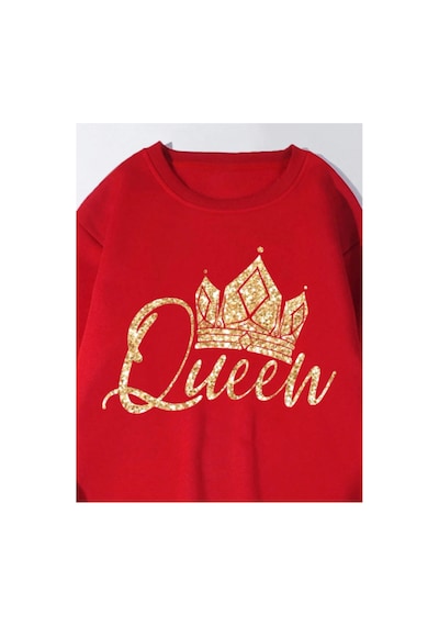 Magors Stıl-x Bisiklet Yaka Pamuklu Queen Baskılı, Kırmızı Renk Oversıze Sevgiliye Özel Sweatshırt Kırmızı Magors Stıl-x Bisiklet Yaka Pamuklu Queen Baskılı, Kırmızı Renk Oversıze Sevgiliye Özel Sweatshırt Kırmızı