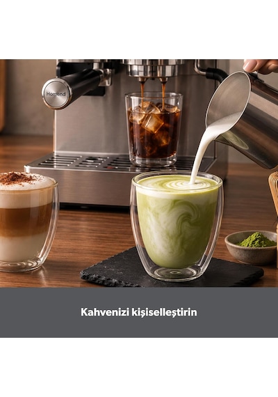 Latteprimo Barista Tipi Çekirdek Öğütücülü Espresso Makinesi, 20 Sıcak Ve Soğuk İçecek Çok Renkli