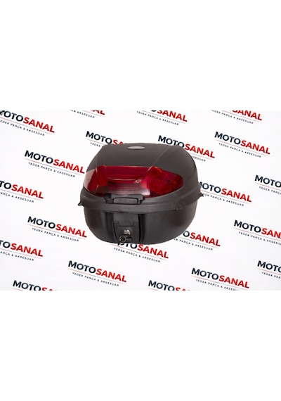Modasanal 35 Lt Motosiklet Topcase Bel Destekli Sök Tak Kilitli Arka Çanta Siyah