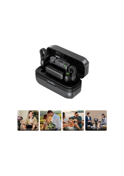 Smallrig - 5715 S70 Siyah 2 Kişilik 48khz/24bit Kablosuz Yaka Mikrofonu