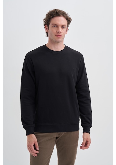 Cazador 56060 Erkek Bisiklet Yaka Sweatshirt Siyah