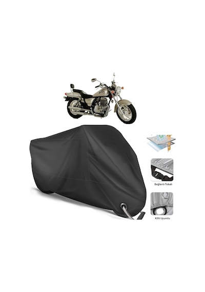 Fym Fy 250 Motosiklet Branda (Bağlantı, Kilit Uyumlu)-Siyah (457267065)