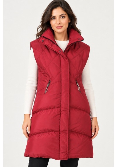 Z9743 Dewberry Bayan Yelek-bordo-1